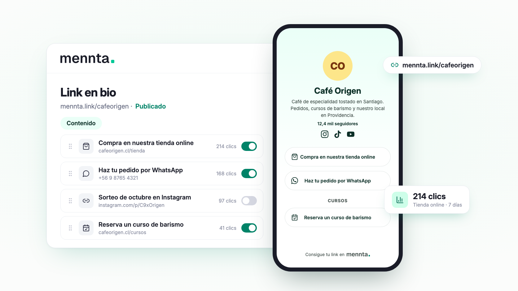 Tu bio tiene espacio para un link. Ahora vale por todos