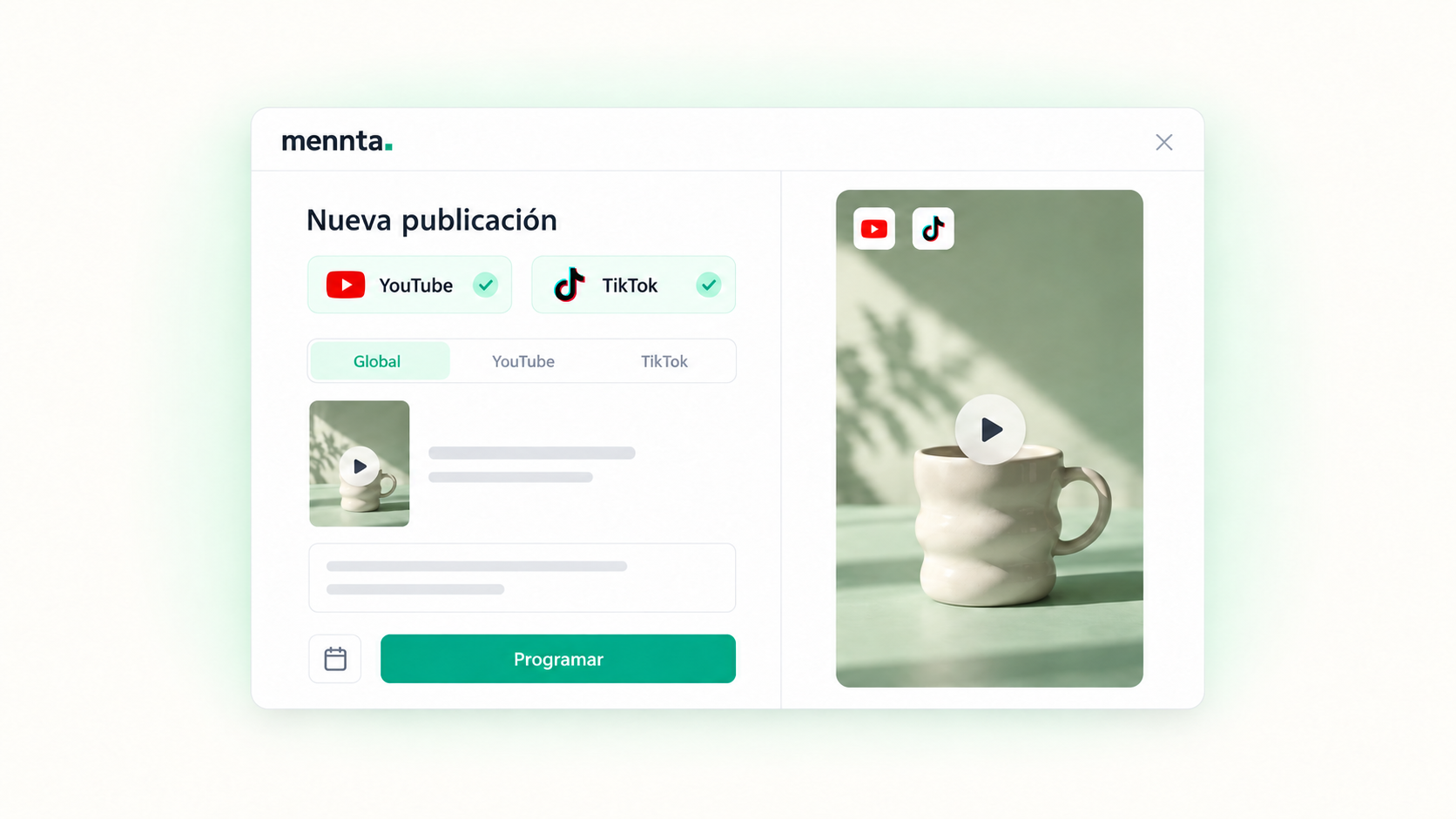 YouTube y TikTok llegan a Mennta